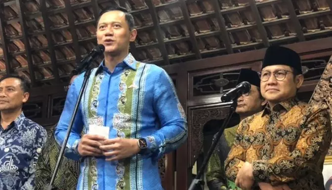 AHY dan Cak Imin bertemu di Cikeas, Jawa Barat