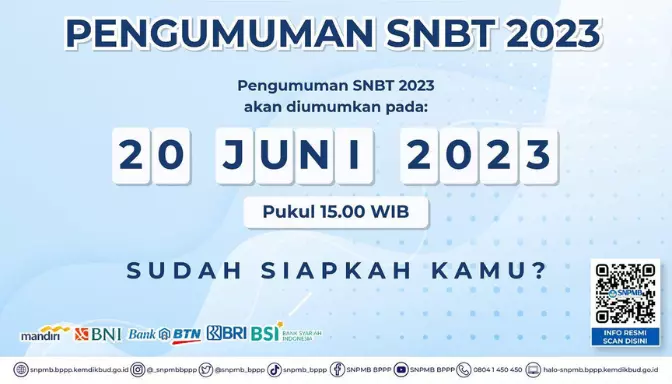 Pengumuman UTBK SNBT 2023 yang akan diumumkan pada 20 Juni 2023
