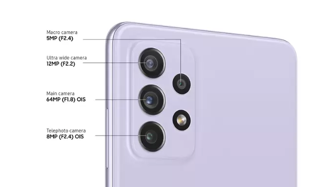 Kamera Samsung Galaxy A72