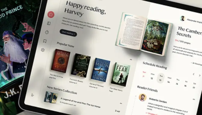 Ilustrasi Baca Novel Dapat Uang