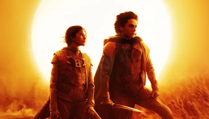 Timothee Chalamet (Paul Atreides) dan Zendaya (Chani) di Film Dune Part Two
