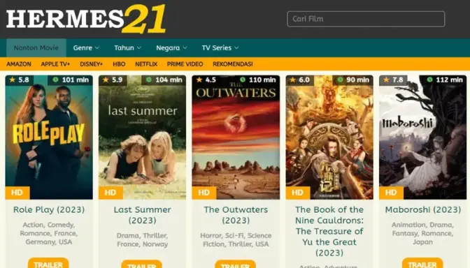 Hermes21 - Situs Nonton Film Streaming Online Gratis Tapi Ilegal, Ini Alternatifnya!