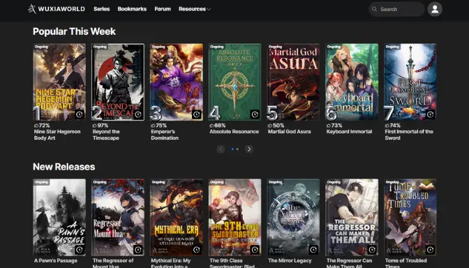 Wuxiaworld, Platform Baca Novel Fantasi Tiongkok