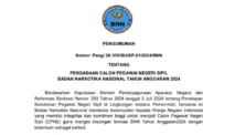 Minim Peminat, Ini Jurusan D3, D4, S1 yang Dibutuhkan di CPNS BNN 2024
