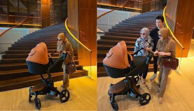 Syahrini Pamer Gaya Momong Anak dengan Stroller Seharga Rp 21,5 Juta