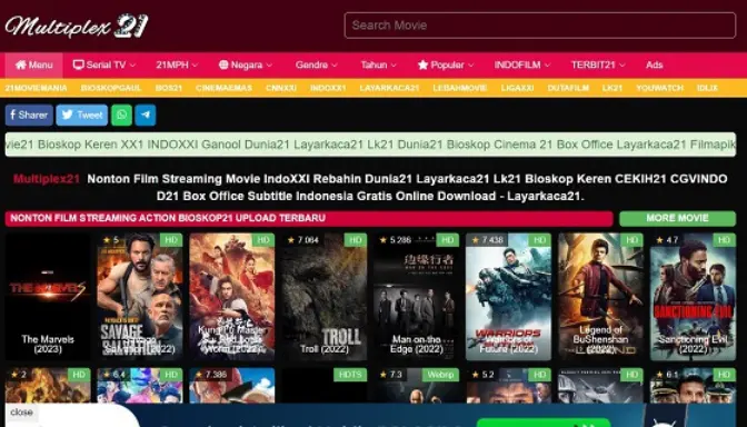 Multiplex21 Situs Nonton Film Online Gratis Ilegal di Indonesia