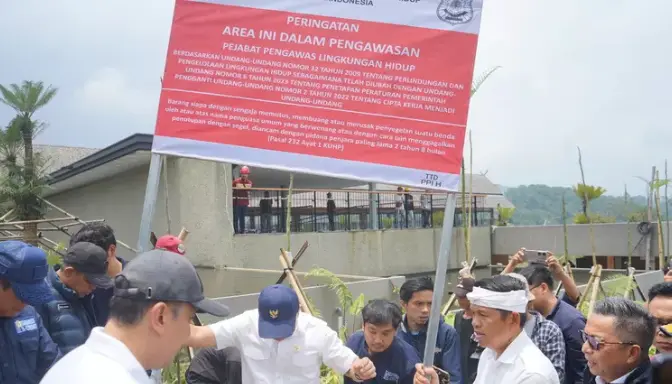Dugaan Pelanggaran Lingkungan, Hibisc Puncak & Eiger Adventure Land Disegel