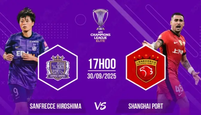 Head to Head dan Prediksi Skor Sanfrecce Hiroshima vs Shanghai Port di ACL Elite 30 September 2025
