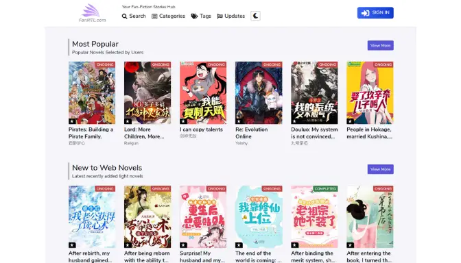 Mengenal Fanmtl Platform Gratis Baca Novel, Manga, Manhwa, dan Donhua