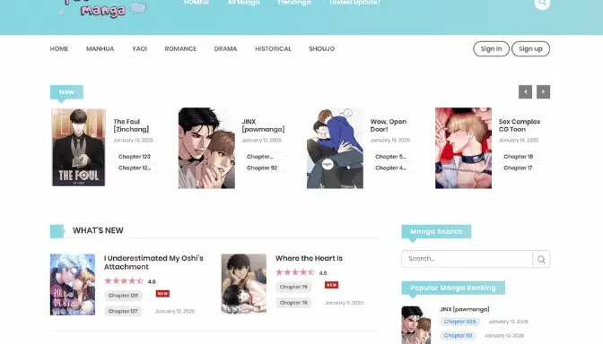 Review PawManga, Platform Manhwa dan Manga Romance Paling Update